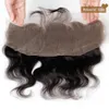 Koronki Frontal Zamknięcie Uszy Do Ear 13x4Size Brazylijski Ciało Fala Zamknięcia Malezyjski Indian Peruwiański Kambodżański Dziewiczy Human Hair Top Koronki Zamknięcie