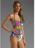 Costume da bagno da donna estate collant a corpo intero designer abbigliamento sportivo sexy bikini da spiaggia tuta a vita media stampata