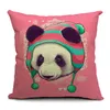 Deer Owl Panda Bear Sofa Covers Covers Animal Pattern Gettare Pillow Cases Lino Cotone Pillow Covers 45X45cm Decorazione di cerimonia nuziale