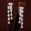 Lyx 2015 18K Silver Plated Rhinestone Österrikiska Kristallhalsband + Örhängen Stick Bride Charm Smycken Satser för Bridal Bröllop