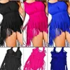 Plus Size Fringe Tassel Tankini Set Swimsuit Skirt Chubby Women sexy Padded High Waist Bikini Swimwear bath suit summer beach clothing gift