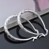 2015 nieuwe ontwerp 925 sterling zilveren hoepel oorbellen mode klassieke sieraden voor meisjes gratis verzending