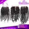 VENTE Top Dentelle Fermeture Bouclés Cheveux Libre Milieu 3 Partie 4x4 Postiches Vierge Cheveux Fermeture Extensions Deal Naturel Noir Teinture Indien Cheveux Humains Greatremy