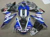 100% formsprutning Högsta kvalitetsfeedningar för Yamaha 2004 2005 2006 YZF R1 Blue White Black Fairing Kit 04-06 YZF-R1 RY1