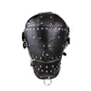 Quality Hood Mask Sex Products PU Leather BDSM Bondage Mask SM Totally Enclosed Hood Sex Products Slave Sex Toys Restraints