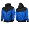 2020 vente chaude hommes femmes sport coupe-vent vestes couleurs patchwork contrat imperméable veste fermetures à glissière jusqu'à capuche manteaux sweats à capuche