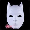 Batman Em Branco Máscaras Ambientais Papel Celulose DIY Mão Pintura Programas de Belas Artes Para Masquerade Rosto Cheio 10 pçs / lote