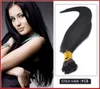 5A - vente en gros- 1g / s 100g / pack 16 '' - 26 "Kératine Stick I Tip Extensions de cheveux humains Cheveux malaisiens 1 # jet noir dhl Expédition rapide