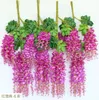 Yapay sarmaşık çiçekler Ipek Çiçek Wisteria Vine çiçek Rattan Düğün Centerpieces Süslemeleri Buket Çelenk Ev Süs için IF01
