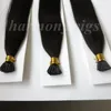 Pre bonded I Tip Brazilian Human Hair extensions 50g 50Strands 20 22inch #1B/Off Black Indian Straight hair products