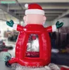 Christmas Inflatable Santa Cash/Money Booth 2.5m Advertising Tent Air Blown Coupon Issuing Machine for Christmas Promotion Events