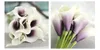 Home Deco Fiori Artificiali 10 pz/lotto Mini Calla Lily Mazzi per Bouquet Da Sposa Decorazione Fiori