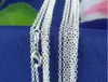 Wholesale-HOT Wholesale lots 20pcs 925 Sterling Silver Flat Curb Rolo Chains o style Necklaces 16"-30"