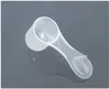 10g gram 20ML HDPE Spoon Plastic Scoop Measuring Tool for Liquid medical powder transparent 200pcslot OP947B8720693