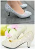 Shiny Crystal 2015 Wedding Shoes 5cm Medium Heel Sequined Bridal Shoes Rhinestone Silver Prom Party Shoes Red and Gold277J