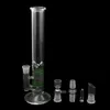 Twee functie Glas Water Bubblers Bong Shisha Hookah Double Honeycomb Percolator 18.8mm 11.8 Inch Joint Blue Clear Green