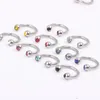 Bijoux de nez N05 100pcslot mélange 8 couleurs 16g Ball Circuls Horseseshoes SEAUS NEUS BILANDS PIERCING BIELRIELLEMENT ENTIOBLE5994446