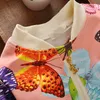 Primavera Autunno Vestiti per neonata Set di due pezzi Set di abbigliamento per bambini Ragazza per bambino Completo a farfalla Top a maniche lunghe Pantaloni Set per ragazze 2 colori