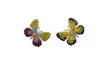 Mode papillon Broche Plaqué Or Bijoux grand Forage diamant Pour Femmes Émeraude Cristal Broches Broches De Mode Écharpe Bijoux Accessoires