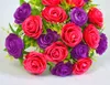 36 رؤساء ديريك روز الزفاف باقات زهور اصطناعية الحرير ارتفع روزفلويد الجسم باقات روز الأحمر شحن مجاني SF0201