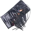 2015 Free Ship 32pcs Professionella makeupborstar Make Up Cosmetic Brush Set Kit Tool + Roll Up Case