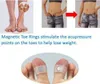 DHL Gratis Frakt 2000Pairs / Parti 100% Ny Magnetisk Silikonfot Massage Toe Ring Viktminskning Slimming Easy Hälsosam