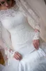 2015 New Sexy A Line Appliques Lace Wedding Dresses Long Sleeves Floor-Length Bridal Gowns Vestidos De Noiva QS44