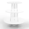 3 layer Cup Cake Stand For Food Or Decorations Wedding Birthday Party Acrylic Cupcake Display - Round