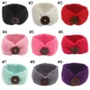 European and American autumn winter new baby hoods handmade wool woven baby headband children's big buckle knitted hair band