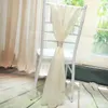 Gorgeous Champagne White Ivory Chiffon Wedding Chair SashRIBBON TIE NOT Included 2018 Chair Sash Party Banquet Fast Delivery233x