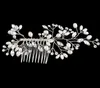 Brudhår Tillbehör Tiaras Hår Pins Lady's Natural Pearls Fascinators Bridal Wedding Flower 2021 Crystal Headband Hair Clip Pins