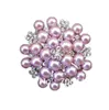 Vintage Silberton -Strasskristall Diamante und Kunstcreme Perle Cluster Großer Braut Bouquet Pin Brosche Hochzeit Einladung Pins Schmuck Schmuck