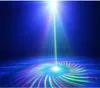 Ücretsiz Kargo Sıcak Yaratıcı 20 Gobos Uzaktan Kumanda Profesyonel 2 Kafaları RG Lazer Mavi LED Minilaser Sahne Işık Mini Parti Işık
