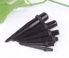 Black UV Acrylic Ear Stretching Tapers Expander Plugs Tunnel Body Piercing Jewelry Kit Gauges Bulk 1610mm Earring Promotional Ho3596241