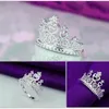 Livraison gratuite Nouveaux bijoux de mode en argent sterling 925 Anneaux de tempérament de princesse de la couronne de haute qualité vente chaude fille cadeau 1745