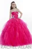 Rachel Allan Girls Pageant Dresses For Teens Illusion Neck Long Sleeve Beades Ruffles Floor Length Size 13 Party Children Flower Girl Gowns