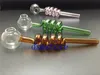 High quality glass pipes Curved Glass Oil Burners Pipes with Different Colored Balancer Water Pipe smoking pipes