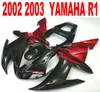 Lowest price fairing kit for YAMAHA Injection mold YZF-R1 2002 2003 red black plastic fairings set yzf r1 02 03 HS42