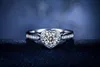 1 ct Synthetic Diamond Rings Classic Design Elegant 925 Silver Wedding Ring Festival Gift For Lover Certified Bridal Jewelry