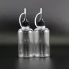 50 ml 100st Pet Droper Bottle Metal Needle Tip Needle Cap High Transparent Droper Bottles Squeezable Bottle Vapor