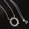 Livraison gratuite mode haute qualité 925 argent tournesol avec bijoux en diamant 925 collier en argent Saint Valentin cadeaux de vacances chaud 1648