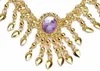 Neue Bauch -Tanz -Halskette Kostüm Schmuck Bollywood Tanzprops Bauch Tanz Halskette Edelstein Bauch Tanz Schmuck Halskette Kopfschmuck 2 Gebrauch