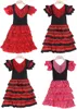 Bébé filles robe polyester matériel bébé fille robes de flamenco trois couleurs et haute qualité robe de danse flamenco espagnole PT004