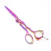 Lyrebird HIGH CLASS 5.5 INCH Professionele haarknipschaar Silvery Rainbow Japan haarschaar Pink Stone NIEUW