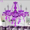 Spedizione Gratuita Nuovo Arrivo Lampadario di Cristallo Viola Luce di Cristallo 6 Bracci JP8682/6L D550MM H500MM