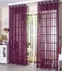 Linen Tulle Sheer Curtains Voile Curtains Window PanelDrapes For Living Room Bedroom Trimming BlueWhiteRed Gauze shippin7554192