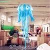 3m Lighting Pendent Jellyfish Blue Inflatable Jellyfish Balloon With LED Light for Party/Event