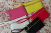 2015 nueva moda mujer monedero mini bolso negro bolso titular dama 5 color cuero embrague doble bolsa pequeña para iphone 6 más 5s 5C 4S