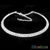 Venda quente New Mulheres de Cristal Rhinestone Collar Colar Gargantilha Colares de Jóias de Aniversário de Casamento