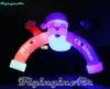 Outdoor Christmas Arch Belysning Uppblåsbara Santa Archway 6m RGB Luftblåst Santa Dörr med anpassad utskrift för ingångsdekoration